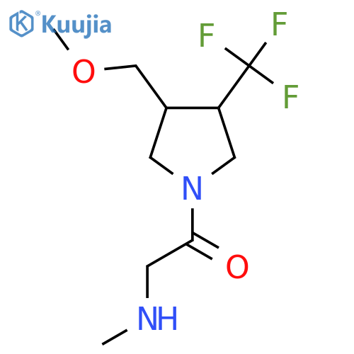 1-(3-(Methoxymethyl)-4-(trifluoromethyl)pyrrolidin-1-yl)-2-(methylamino)ethan-1-one structure