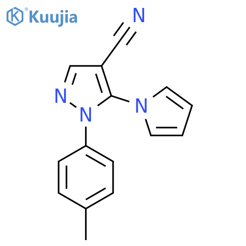 5-(1H-pyrrol-1-yl)-1-(p-tolyl)-1H-pyrazole-4-carbonitrile structure