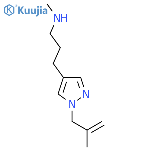 methyl({3-[1-(2-methylprop-2-en-1-yl)-1H-pyrazol-4-yl]propyl})amine structure