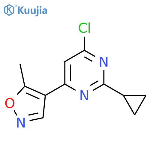 4-(6-Chloro-2-cyclopropylpyrimidin-4-yl)-5-methylisoxazole structure