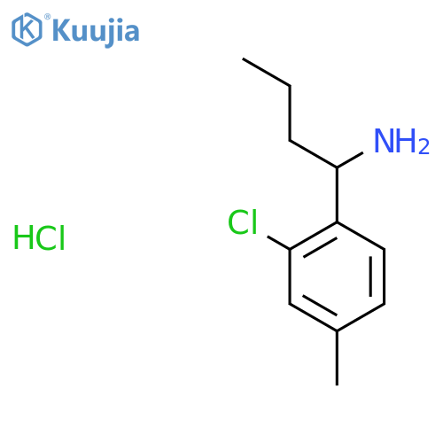 1-(2-Chloro-4-methylphenyl)butan-1-amine hydrochloride structure