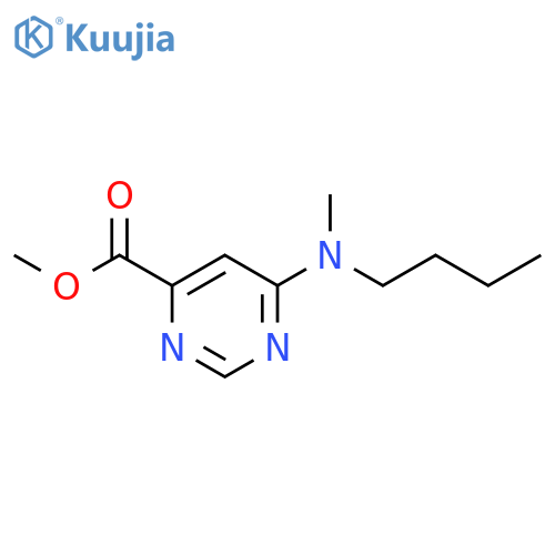 Methyl 6-(butyl(methyl)amino)pyrimidine-4-carboxylate structure