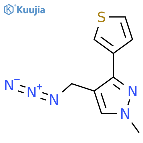 4-(Azidomethyl)-1-methyl-3-(thiophen-3-yl)-1H-pyrazole structure