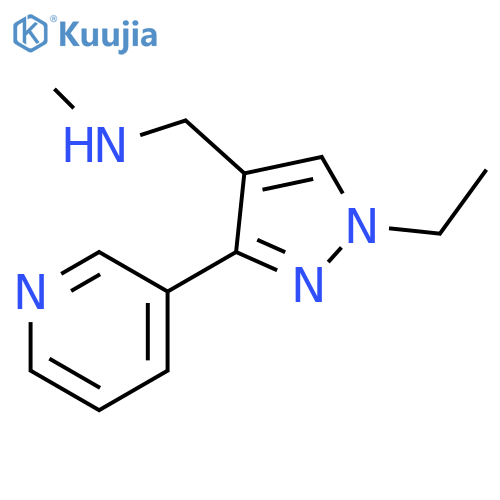 1-(1-ethyl-3-(pyridin-3-yl)-1H-pyrazol-4-yl)-N-methylmethanamine structure