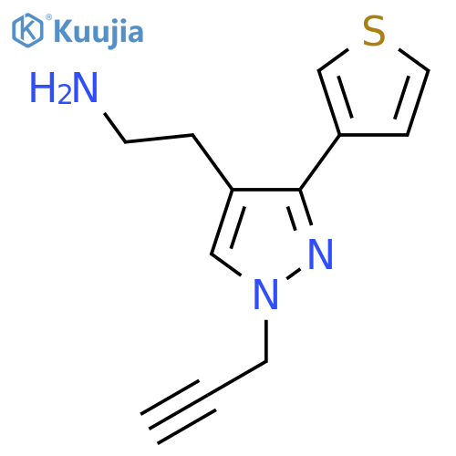 2-(1-(Prop-2-yn-1-yl)-3-(thiophen-3-yl)-1H-pyrazol-4-yl)ethan-1-amine structure