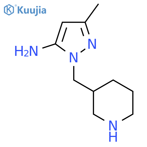 3-methyl-1-(piperidin-3-ylmethyl)-1H-pyrazol-5-amine structure