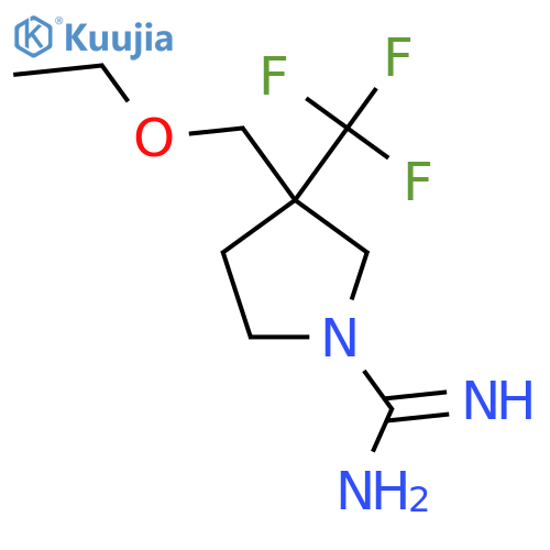 3-(Ethoxymethyl)-3-(trifluoromethyl)pyrrolidine-1-carboximidamide structure
