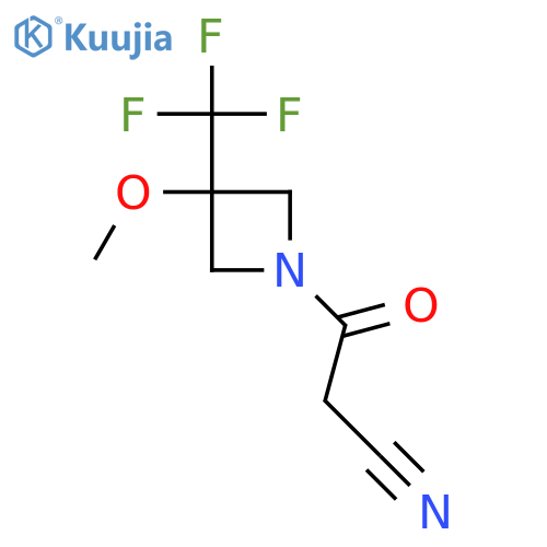3-(3-Methoxy-3-(trifluoromethyl)azetidin-1-yl)-3-oxopropanenitrile structure