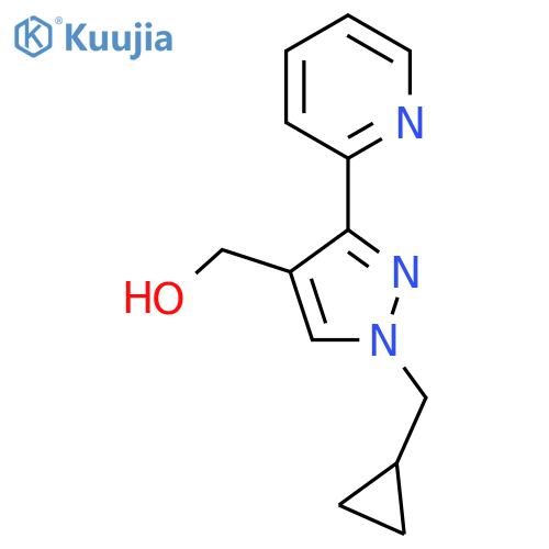 (1-(cyclopropylmethyl)-3-(pyridin-2-yl)-1H-pyrazol-4-yl)methanol structure