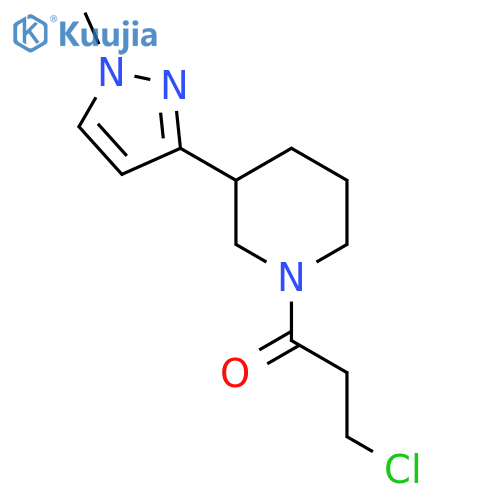 3-chloro-1-(3-(1-methyl-1H-pyrazol-3-yl)piperidin-1-yl)propan-1-one structure