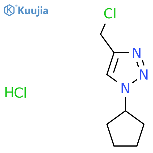 4-(chloromethyl)-1-cyclopentyl-1H-1,2,3-triazole hydrochloride structure