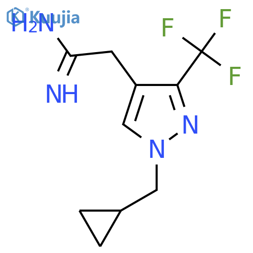 2-(1-(cyclopropylmethyl)-3-(trifluoromethyl)-1H-pyrazol-4-yl)acetimidamide structure