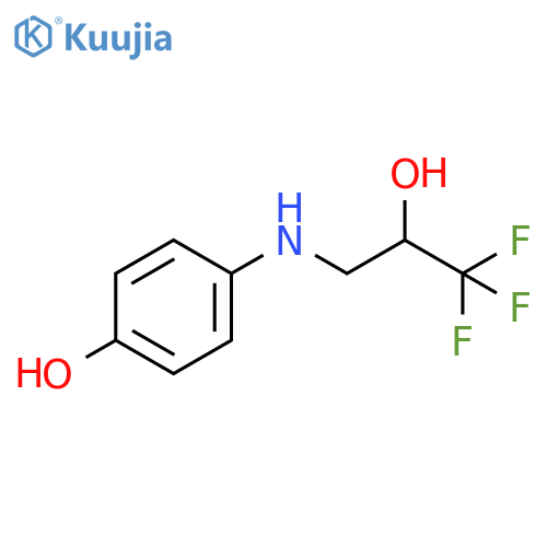 4-(3,3,3-trifluoro-2-hydroxypropyl)aminophenol structure