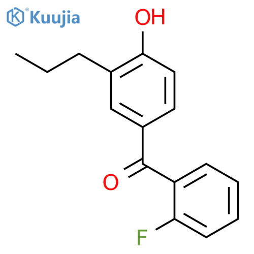 Methanone, (2-fluorophenyl)(4-hydroxy-3-propylphenyl)- structure