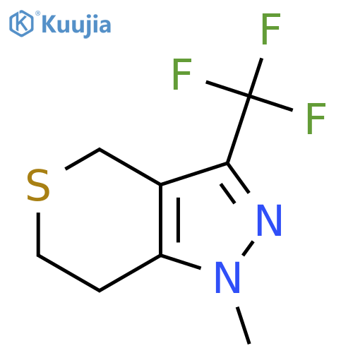 1-Methyl-3-(trifluoromethyl)-1,4,6,7-tetrahydrothiopyrano[4,3-c]pyrazole structure