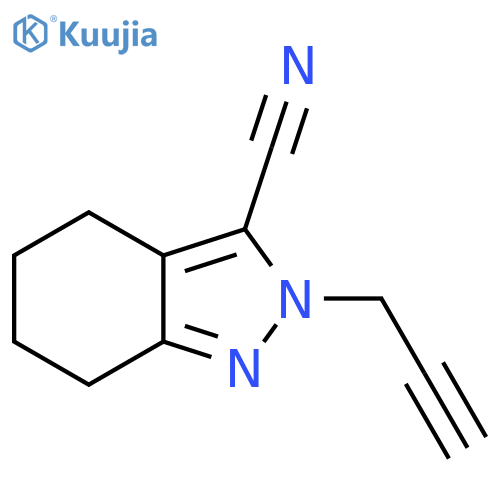 2-(Prop-2-yn-1-yl)-4,5,6,7-tetrahydro-2H-indazole-3-carbonitrile structure