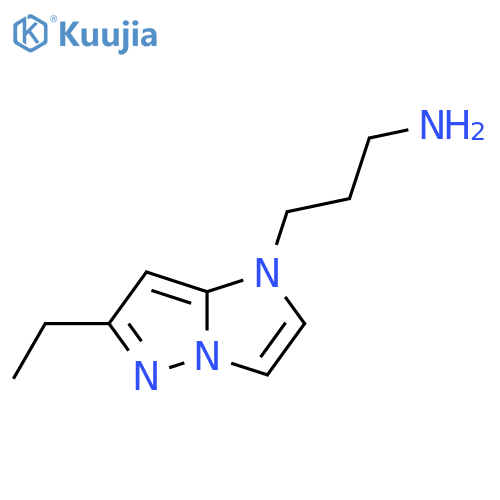 3-(6-ethyl-1H-imidazo[1,2-b]pyrazol-1-yl)propan-1-amine structure