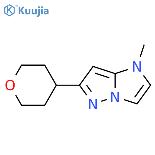 1-methyl-6-(tetrahydro-2H-pyran-4-yl)-1H-imidazo[1,2-b]pyrazole structure