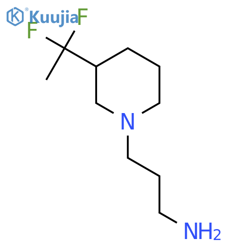 3-(3-(1,1-difluoroethyl)piperidin-1-yl)propan-1-amine structure