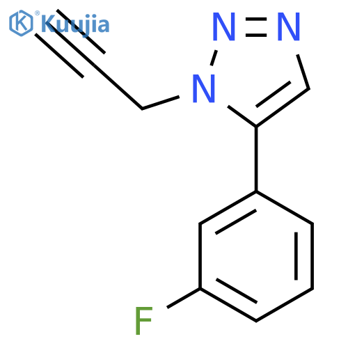 5-(3-fluorophenyl)-1-(prop-2-yn-1-yl)-1H-1,2,3-triazole structure