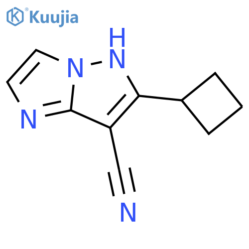 6-cyclobutyl-1H-imidazo[1,2-b]pyrazole-7-carbonitrile structure