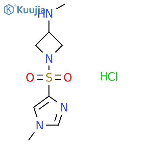 N-Methyl-1-((1-methyl-1H-imidazol-4-yl)sulfonyl)azetidin-3-amine hydrochloride structure