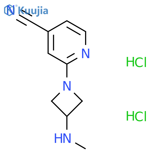2-(3-(Methylamino)azetidin-1-yl)isonicotinonitrile dihydrochloride structure