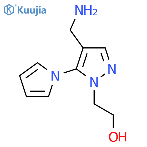 2-(4-(Aminomethyl)-5-(1H-pyrrol-1-yl)-1H-pyrazol-1-yl)ethan-1-ol structure