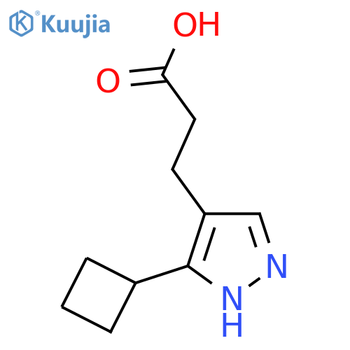 3-(3-cyclobutyl-1H-pyrazol-4-yl)propanoic acid structure