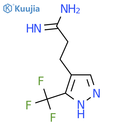 3-(3-(Trifluoromethyl)-1H-pyrazol-4-yl)propanimidamide structure