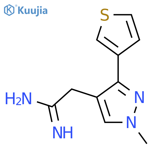 2-(1-methyl-3-(thiophen-3-yl)-1H-pyrazol-4-yl)acetimidamide structure