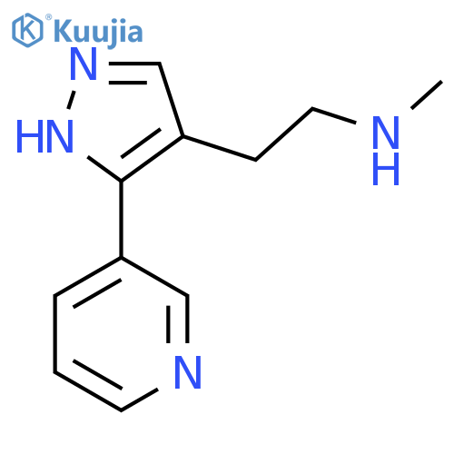 N-Methyl-2-(3-(pyridin-3-yl)-1H-pyrazol-4-yl)ethan-1-amine structure