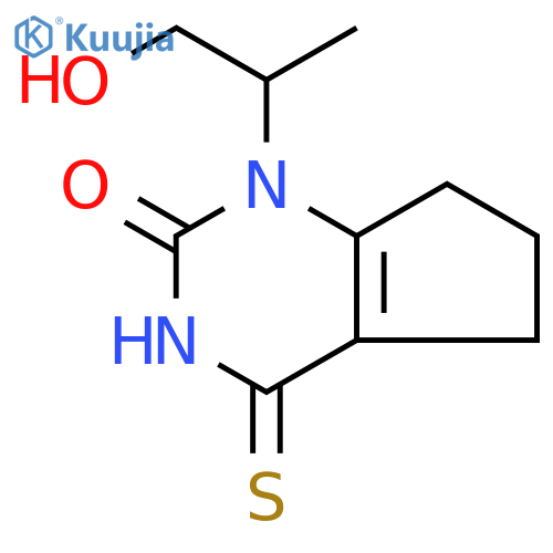 1-(1-hydroxypropan-2-yl)-4-thioxo-1,3,4,5,6,7-hexahydro-2H-cyclopenta[d]pyrimidin-2-one structure