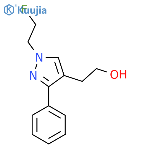 2-(1-(2-fluoroethyl)-3-phenyl-1H-pyrazol-4-yl)ethan-1-ol structure