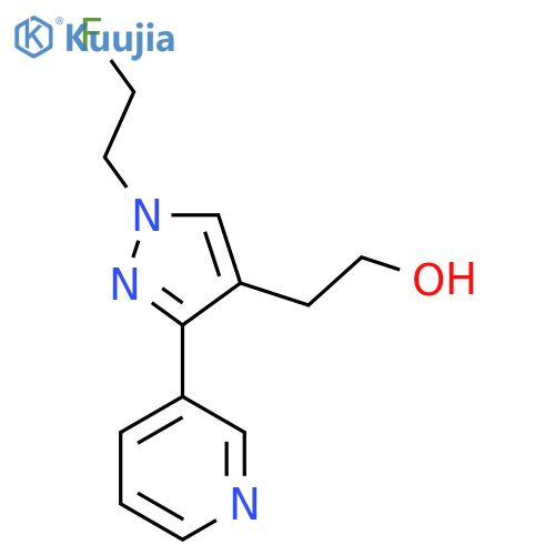 2-(1-(2-fluoroethyl)-3-(pyridin-3-yl)-1H-pyrazol-4-yl)ethan-1-ol structure