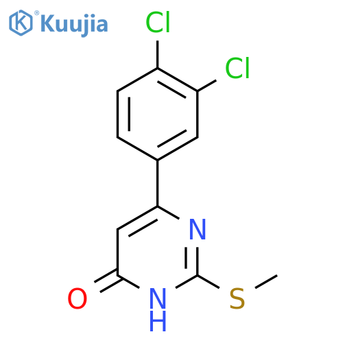 6-(3,4-dichlorophenyl)-2-(methylthio)pyrimidin-4(3H)-one structure