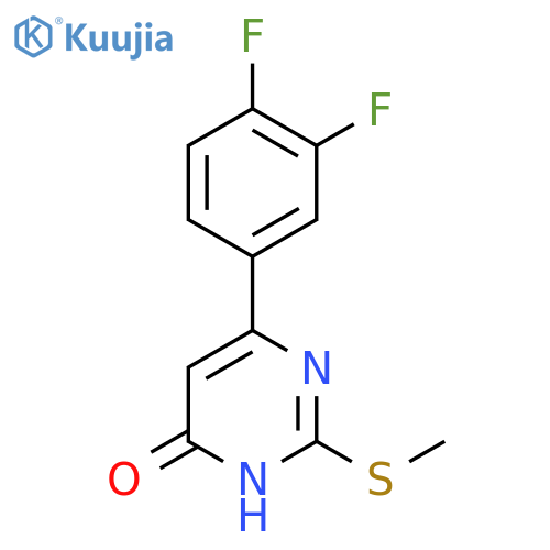 6-(3,4-difluorophenyl)-2-(methylthio)pyrimidin-4(3H)-one structure