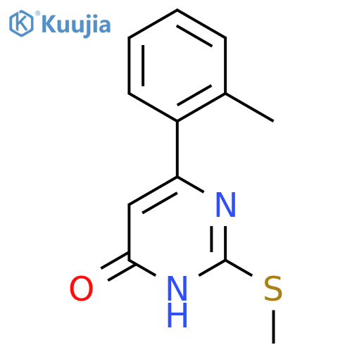 2-(methylthio)-6-(o-tolyl)pyrimidin-4(3H)-one structure