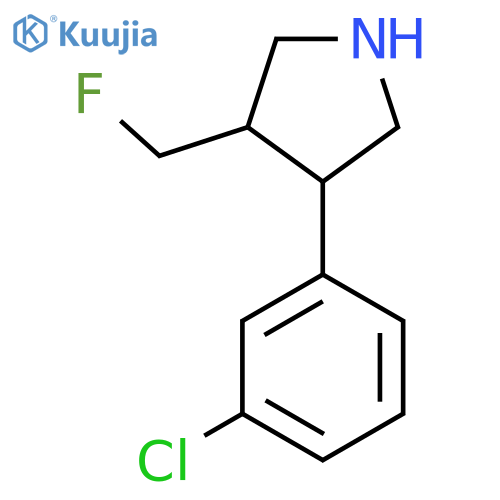 3-(3-Chlorophenyl)-4-(fluoromethyl)pyrrolidine structure