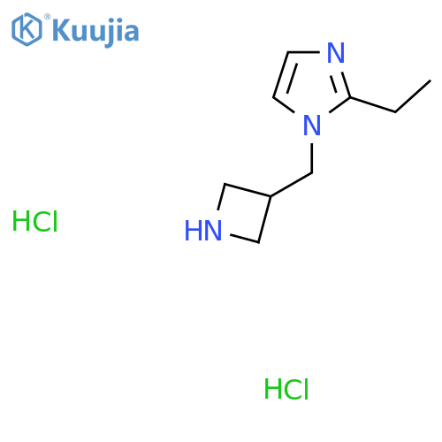 1-[(azetidin-3-yl)methyl]-2-ethyl-1H-imidazole dihydrochloride structure