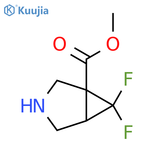 Methyl 6,6-difluoro-3-azabicyclo[3.1.0]hexane-1-carboxylate structure