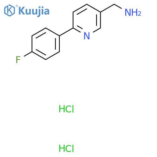 (6-(4-Fluorophenyl)pyridin-3-yl)methanamine dihydrochloride structure