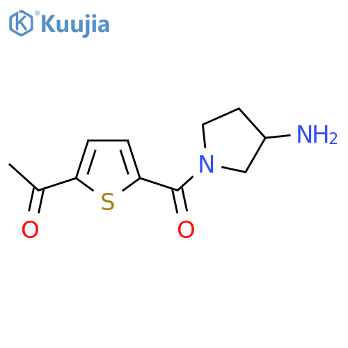 1-(5-(3-Aminopyrrolidine-1-carbonyl)thiophen-2-yl)ethan-1-one structure
