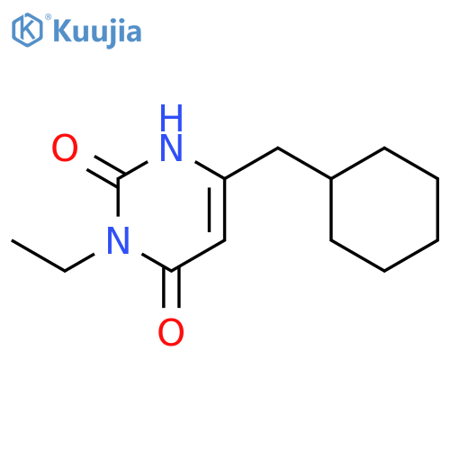 6-(Cyclohexylmethyl)-3-ethyl-1,2,3,4-tetrahydropyrimidine-2,4-dione structure