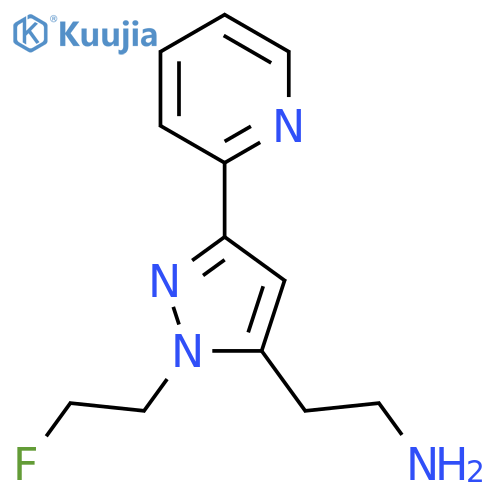 2-(1-(2-fluoroethyl)-3-(pyridin-2-yl)-1H-pyrazol-5-yl)ethan-1-amine structure