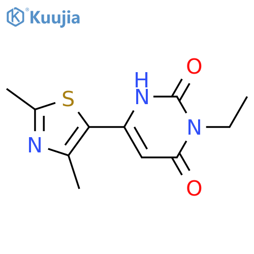 6-(2,4-Dimethyl-1,3-thiazol-5-yl)-3-ethyl-1,2,3,4-tetrahydropyrimidine-2,4-dione structure