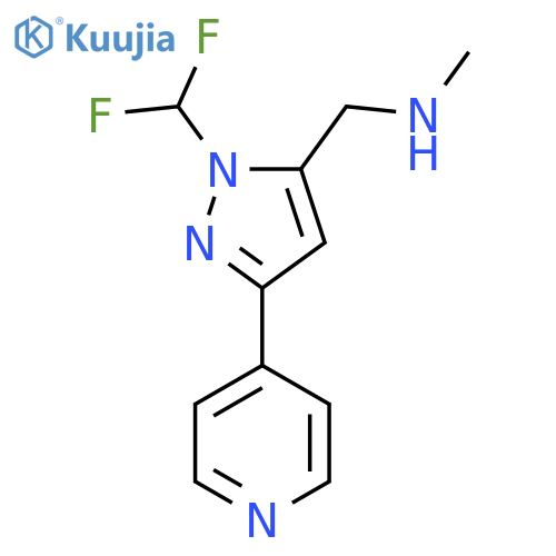 1-(1-(difluoromethyl)-3-(pyridin-4-yl)-1H-pyrazol-5-yl)-N-methylmethanamine structure