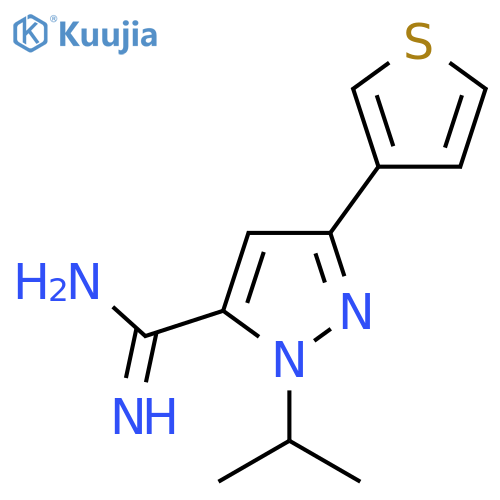 1-isopropyl-3-(thiophen-3-yl)-1H-pyrazole-5-carboximidamide structure