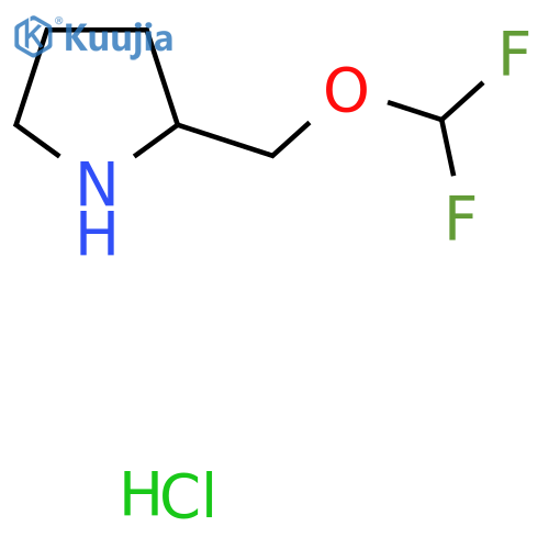 2-[(difluoromethoxy)methyl]pyrrolidine hydrochloride structure
