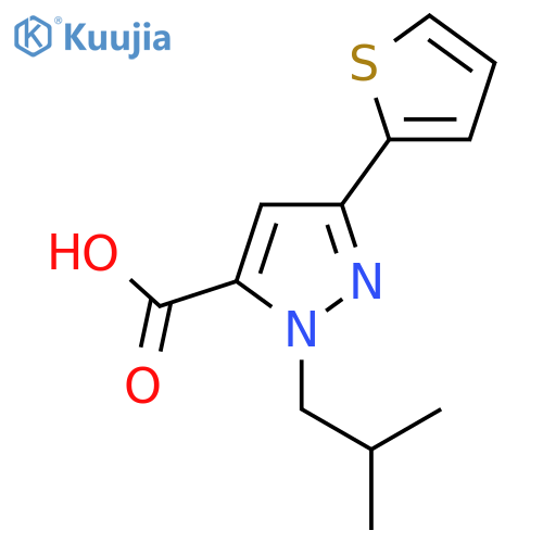 1-isobutyl-3-(thiophen-2-yl)-1H-pyrazole-5-carboxylic acid structure